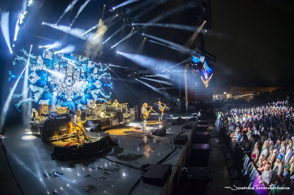 Widespread Panic performing in Birmingham, Alabama at the Coca-Cola Amphitheater on Saturday, April 18, 2026
