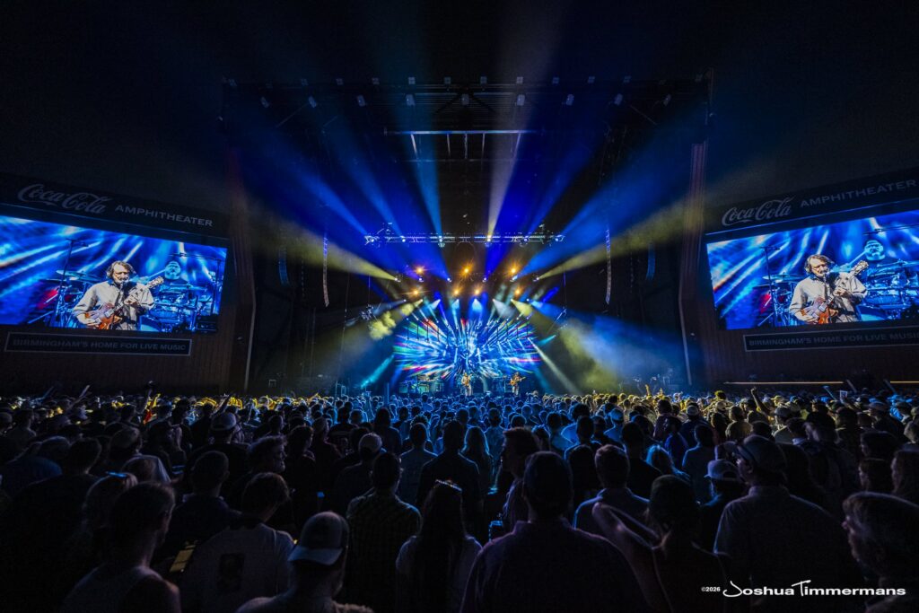 Widespread Panic performing in Birmingham, Alabama at the Coca-Cola Amphitheater on Friday, April 17, 2026