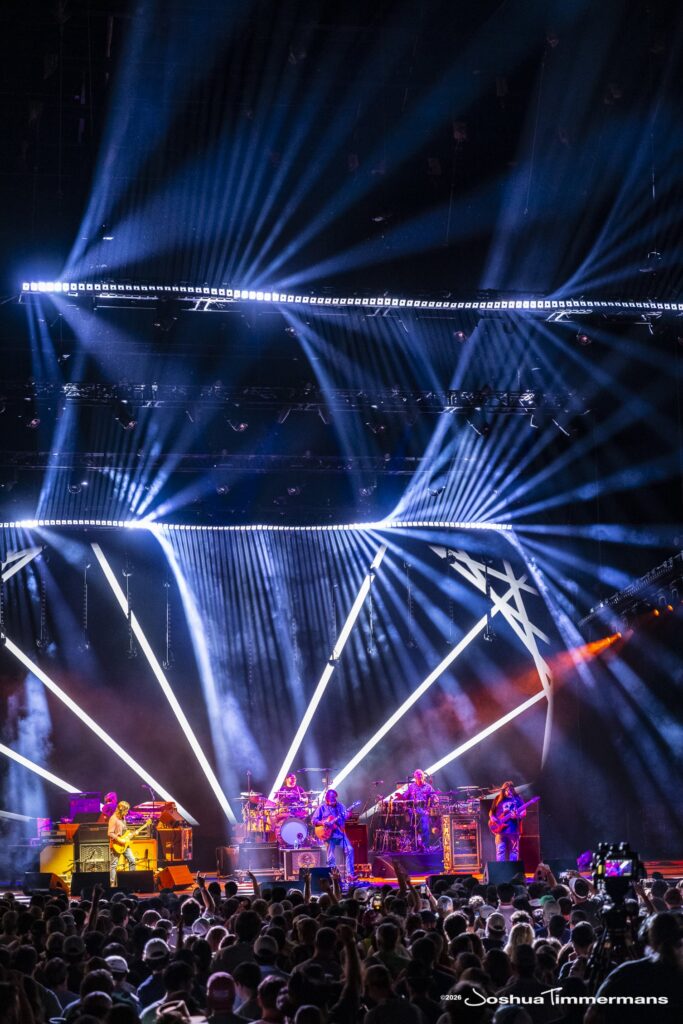 Widespread Panic performing in Birmingham, Alabama at the Coca-Cola Amphitheater on Friday, April 17, 2026