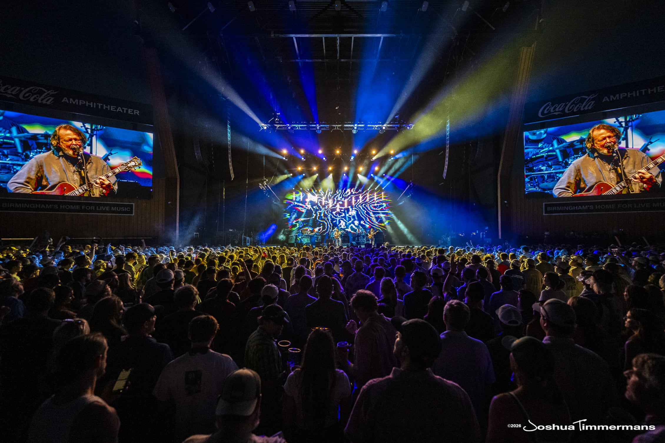 Widespread Panic performing in Birmingham, Alabama at the Coca-Cola Amphitheater on Friday, April 17, 2026