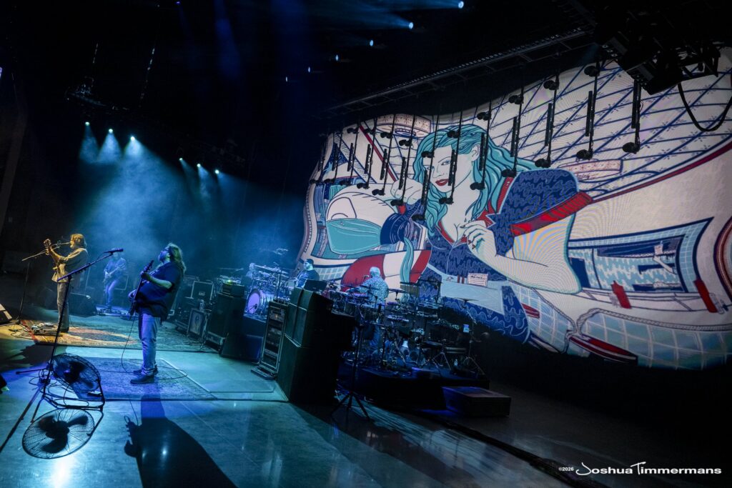 Widespread Panic performing in Birmingham, Alabama at the Coca-Cola Amphitheater on Friday, April 17, 2026