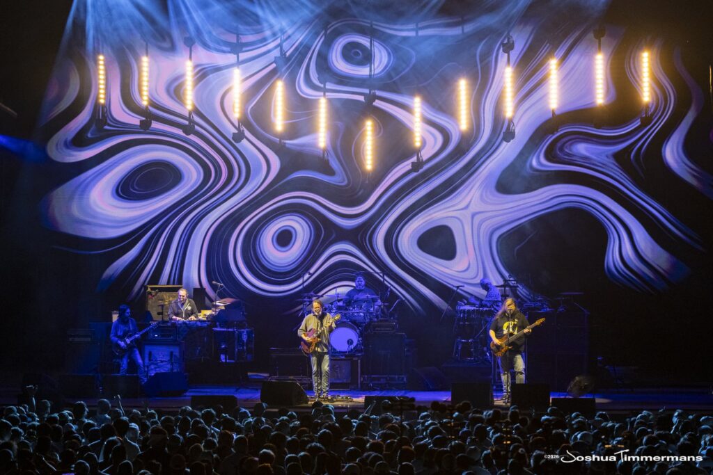 Widespread Panic performing in Birmingham, Alabama at the Coca-Cola Amphitheater on Friday, April 17, 2026