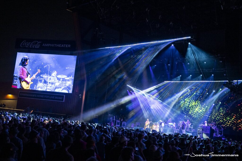 Widespread Panic performing in Birmingham, Alabama at the Coca-Cola Amphitheater on Friday, April 17, 2026