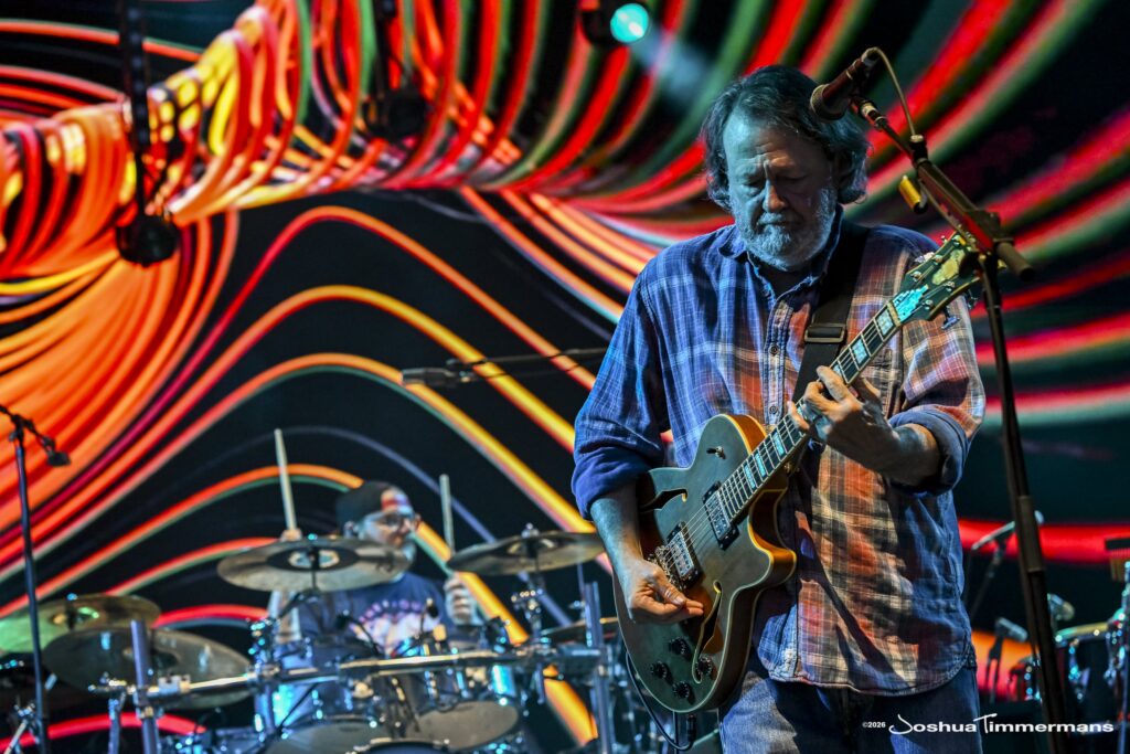 Widespread Panic performing in Birmingham, Alabama at the Coca-Cola Amphitheater on Saturday, April 18, 2026