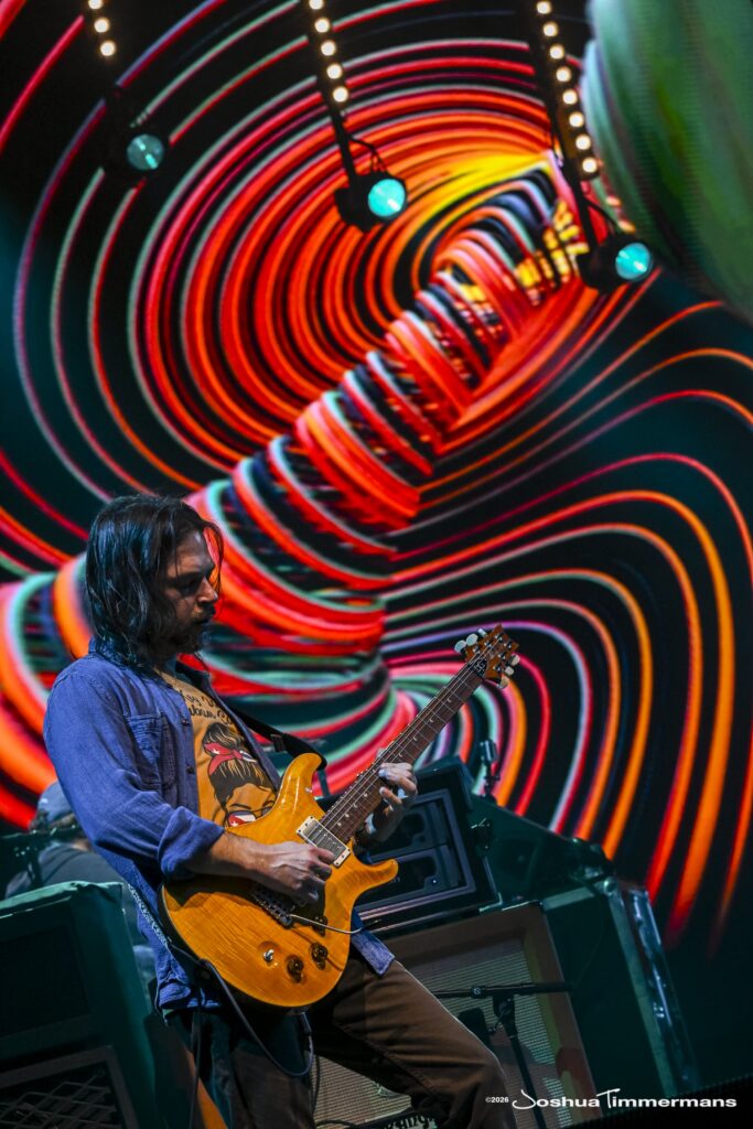 Widespread Panic performing in Birmingham, Alabama at the Coca-Cola Amphitheater on Saturday, April 18, 2026