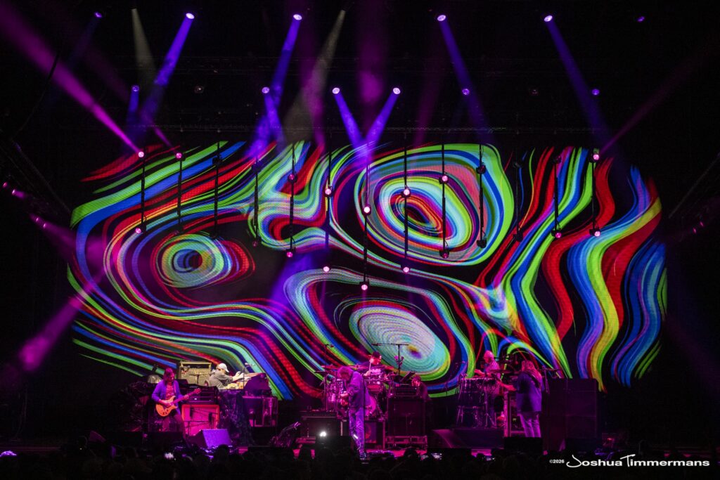 Widespread Panic performing in Birmingham, Alabama at the Coca-Cola Amphitheater on Saturday, April 18, 2026