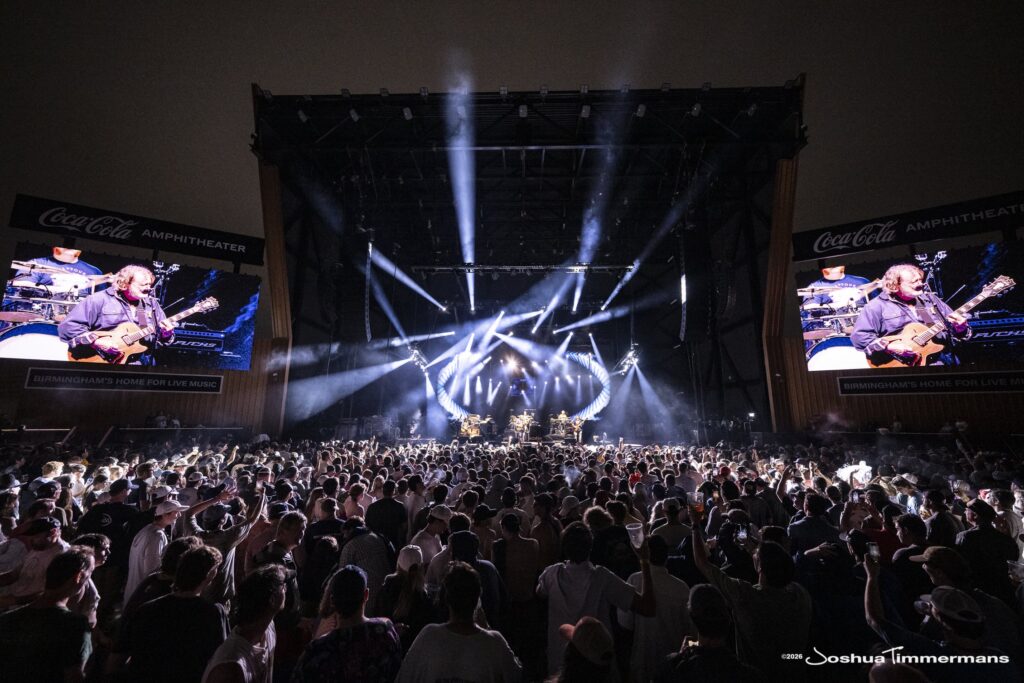 Widespread Panic performing in Birmingham, Alabama at the Coca-Cola Amphitheater on Saturday, April 18, 2026