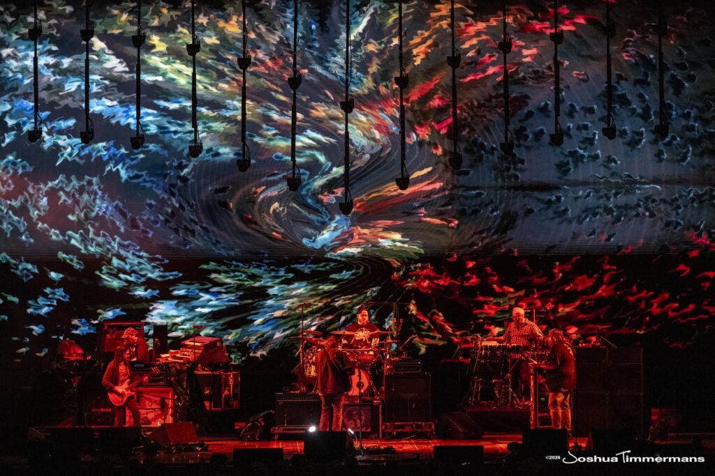 Widespread Panic performing in Birmingham, Alabama at the Coca-Cola Amphitheater on Saturday, April 18, 2026