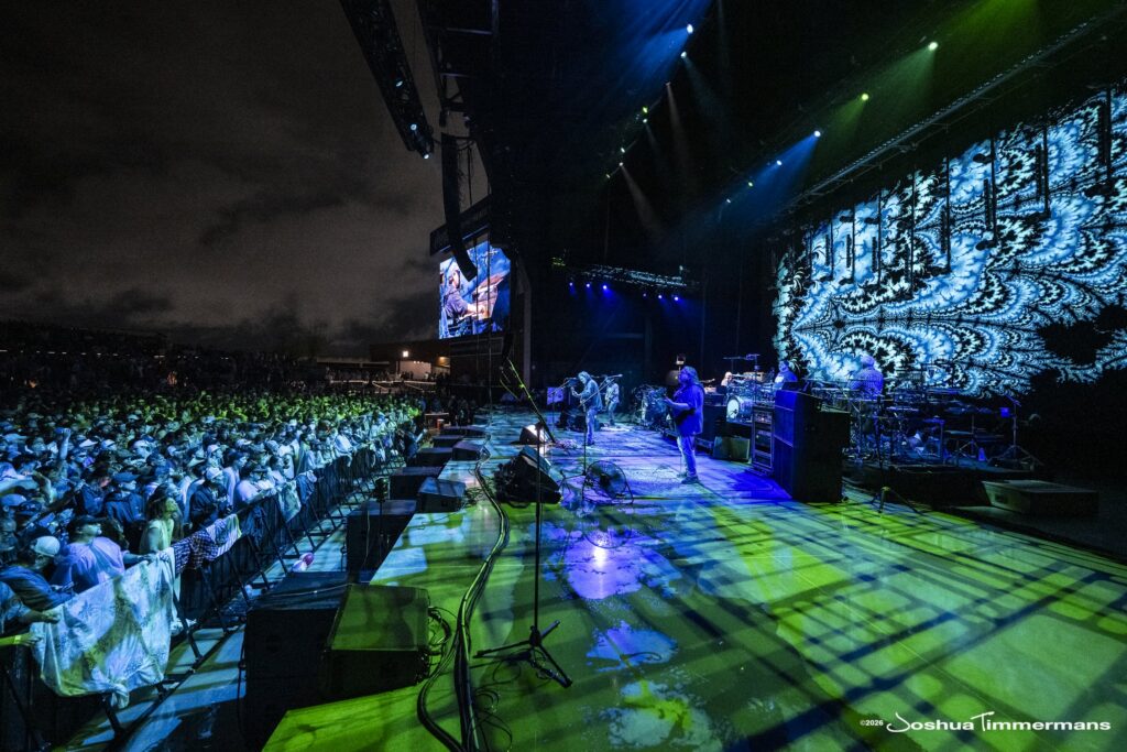 Widespread Panic performing in Birmingham, Alabama at the Coca-Cola Amphitheater on Saturday, April 18, 2026