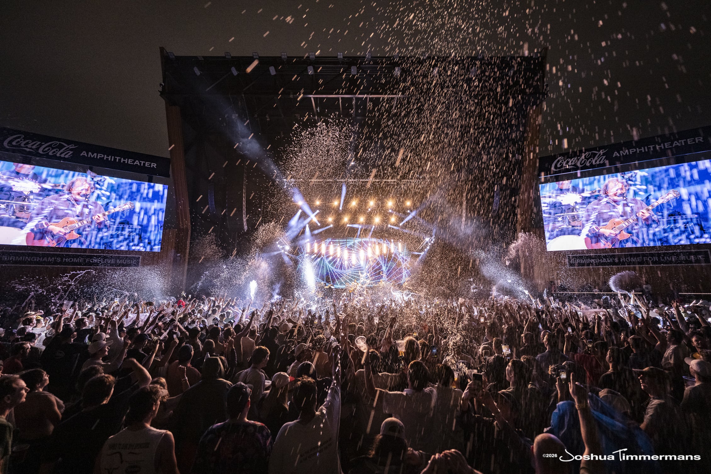 Widespread Panic performing in Birmingham, Alabama at the Coca-Cola Amphitheater on Saturday, April 18, 2026