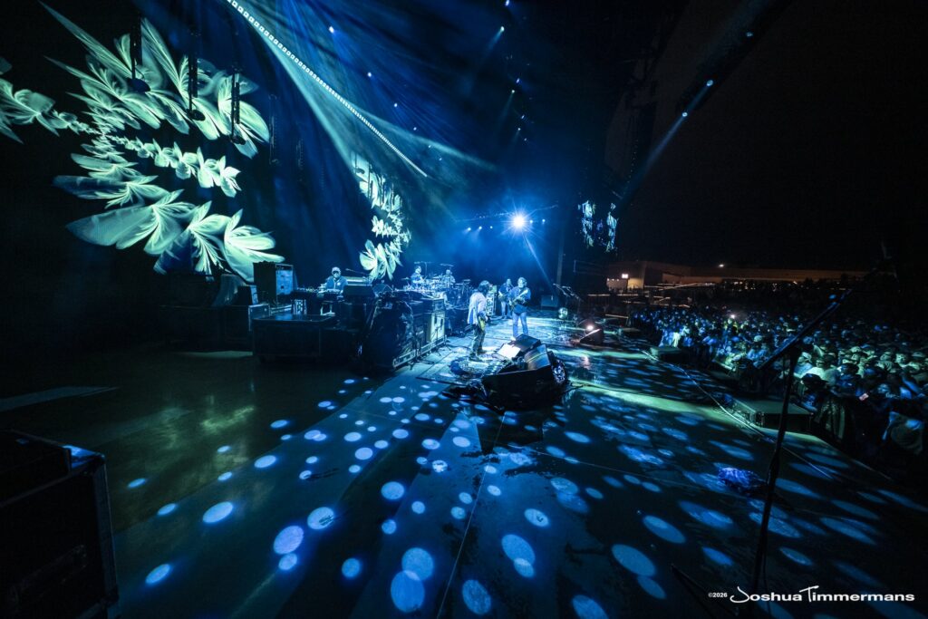 Widespread Panic performing in Birmingham, Alabama at the Coca-Cola Amphitheater on Saturday, April 18, 2026