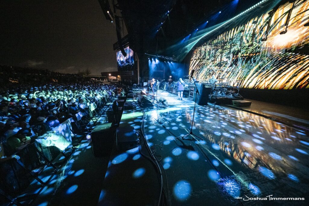 Widespread Panic performing in Birmingham, Alabama at the Coca-Cola Amphitheater on Saturday, April 18, 2026